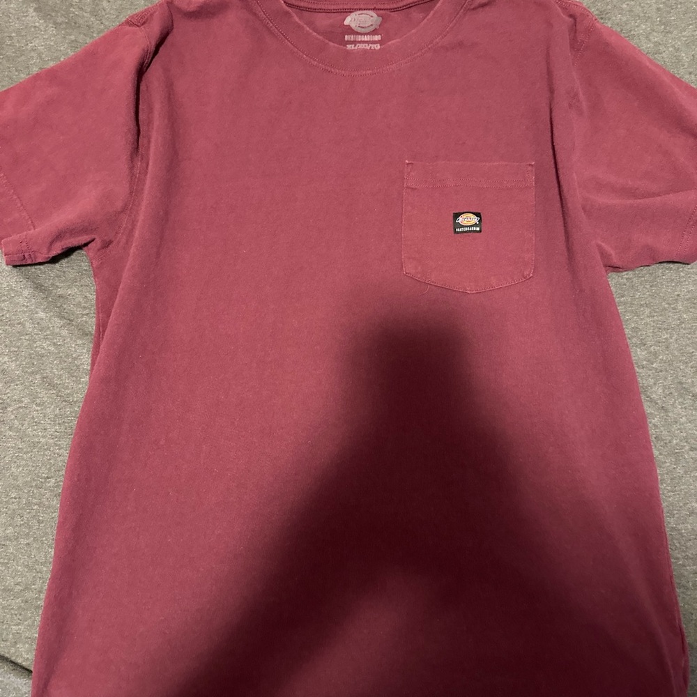 Dickies Skateboarding Maroon Pocket T-Shirt